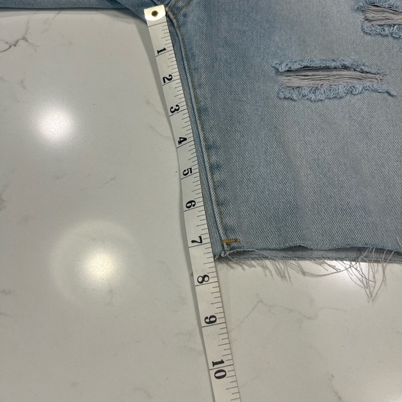 PTCL Light Wash Distressed Mid Rise Denim Shorts 28 - Picture 13 of 13